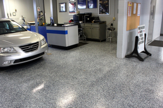 Auto Dealership – Paint Flake Floor System Auto Dealership – Paint Flake Floor System